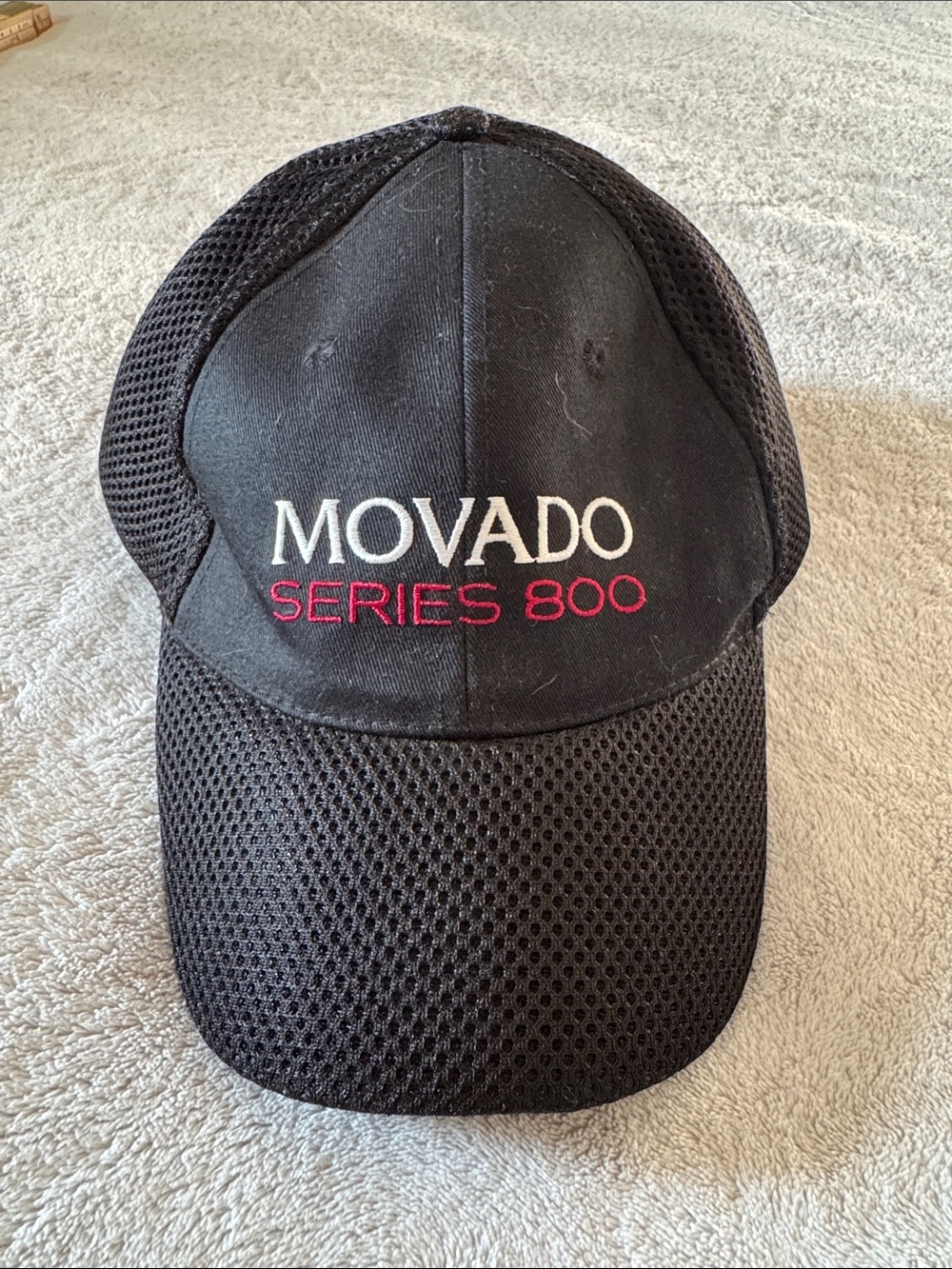 Movado Series 800‎ Limited Edition Black Mesh Snapback Hat Cap Adjustable